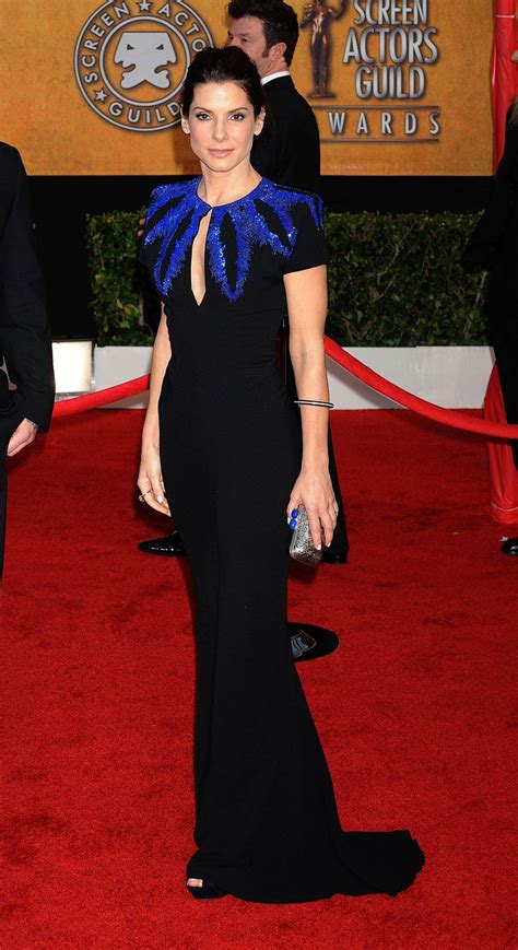 sandra bullock versace dress